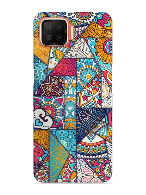 Patchwork Pattern Vintage Snap Case for Oppo F17 Zapvi