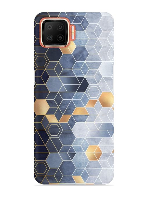 Geometric Abstraction Hexagons Snap Case for Oppo F17 Zapvi