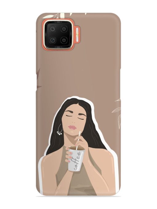 Girl With Coffee Snap Case for Oppo F17