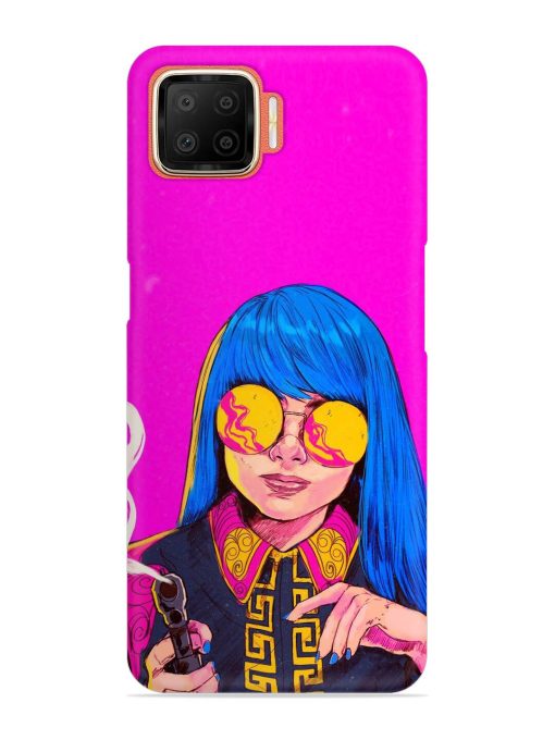 Aesthetic Anime Girl Snap Case for Oppo F17