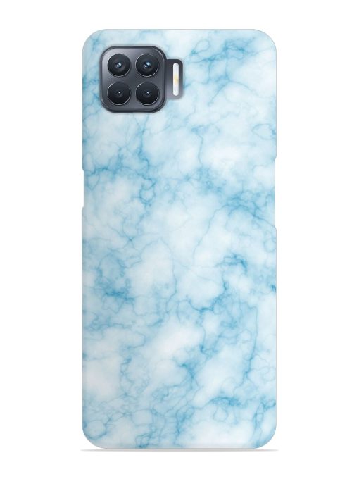 Blue White Natural Marble Snap Case for Oppo F17 Pro