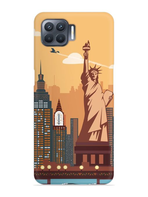 New York Statue Of Liberty Architectural Scenery Snap Case for Oppo F17 Pro