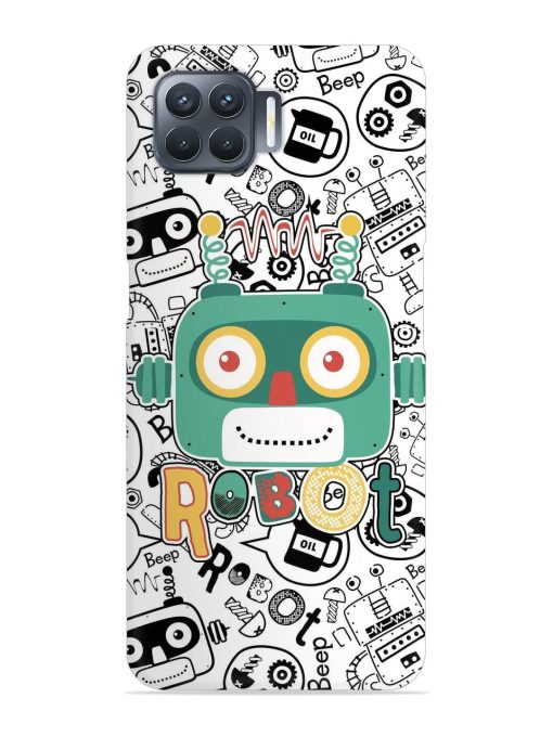 Robot Modern Seamless Pattern Snap Case for Oppo F17 Pro