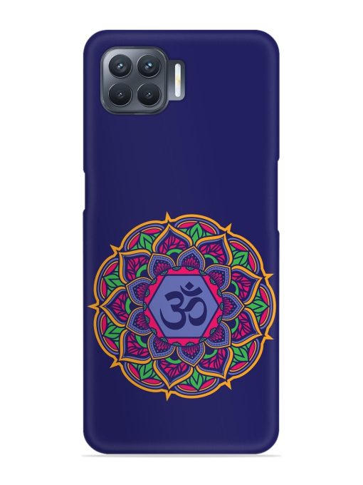 Om Mandala Art Blue Snap Case for Oppo F17 Pro Zapvi