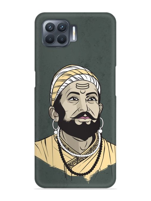 Shivaji Maharaj Vector Art Snap Case for Oppo F17 Pro Zapvi