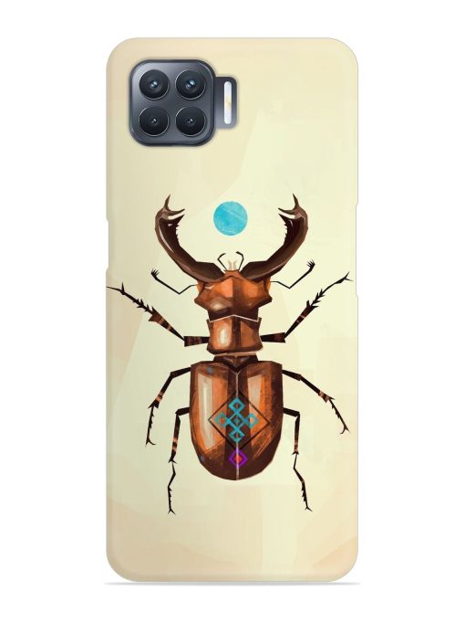 Stag Beetle Vector Snap Case for Oppo F17 Pro Zapvi