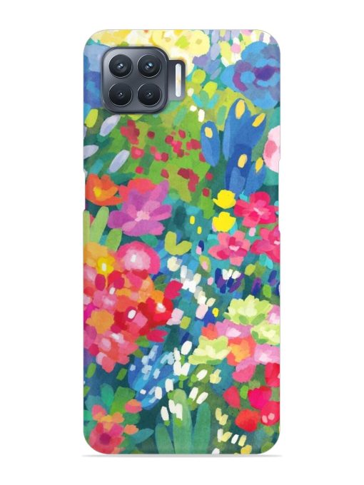 Watercolor Flower Art Snap Case for Oppo F17 Pro