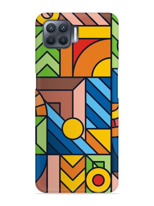 Colorful Geometric Snap Case for Oppo F17 Pro Zapvi