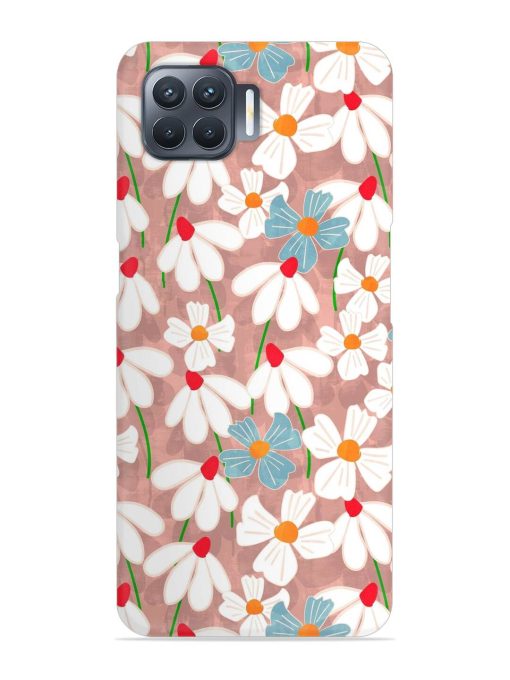 Abstract Petal Flowers Snap Case for Oppo F17 Pro