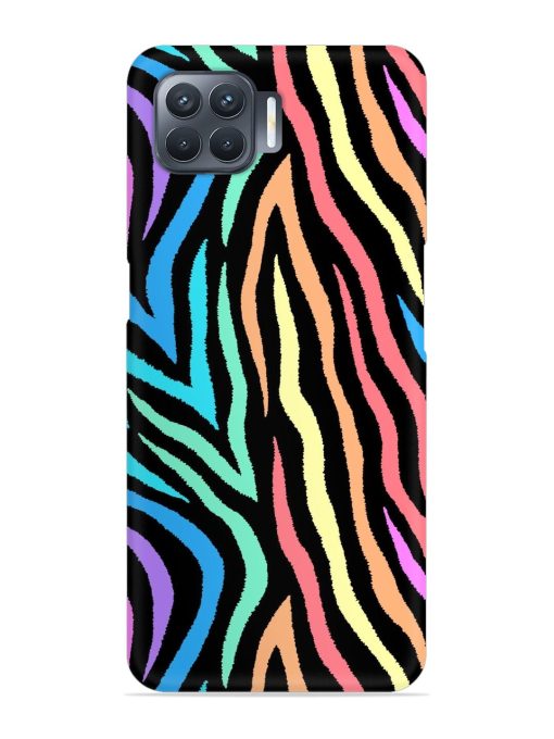 Colorful Abstract Zebra Snap Case for Oppo F17 Pro Zapvi