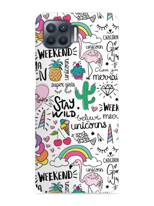 Unicorn Ice Cream Snap Case for Oppo F17 Pro