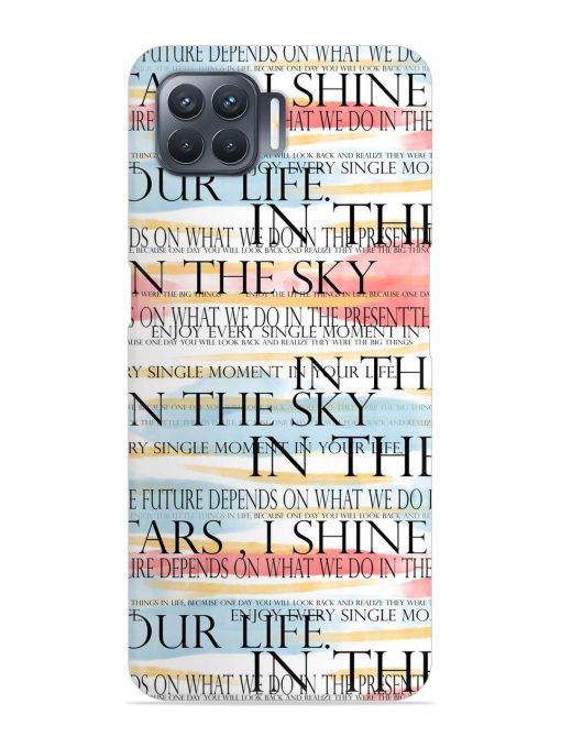 Seamless Slogans Pattern Snap Case for Oppo F17 Pro