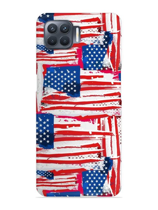 Usa Flag Seamless Snap Case for Oppo F17 Pro