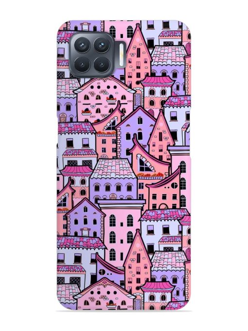 Seamless Pattern Houses Snap Case for Oppo F17 Pro