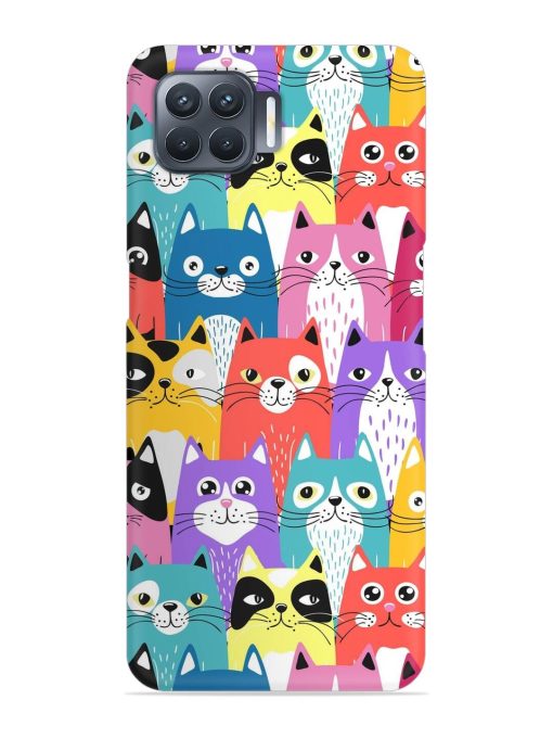 Funny Cartoon Cats Snap Case for Oppo F17 Pro