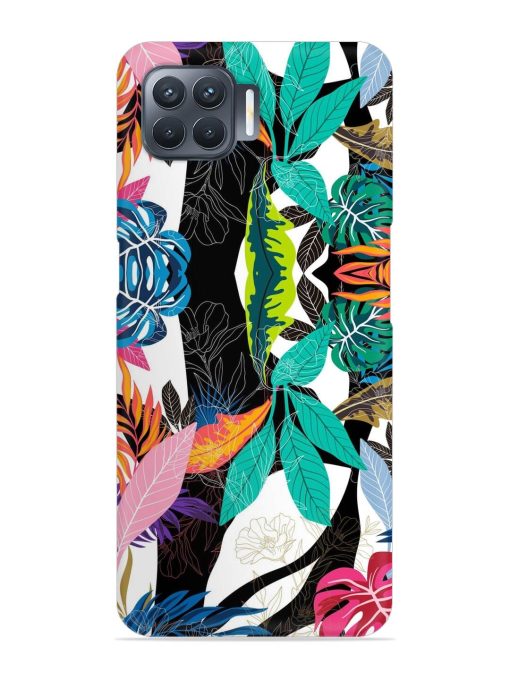 Floral Pattern Bright Snap Case for Oppo F17 Pro