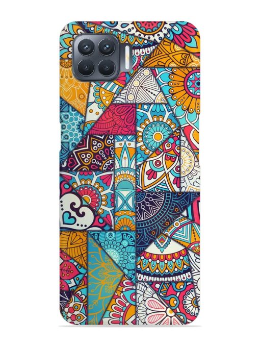 Patchwork Pattern Vintage Snap Case for Oppo F17 Pro