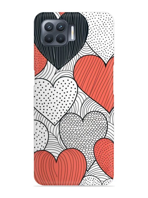 Girly Heart Seamless Snap Case for Oppo F17 Pro