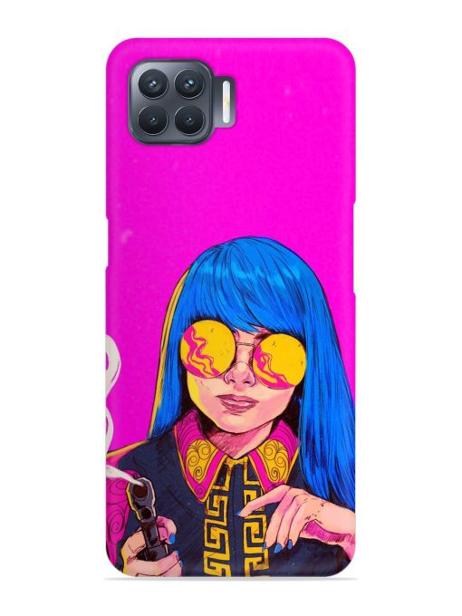 Aesthetic Anime Girl Snap Case for Oppo F17 Pro