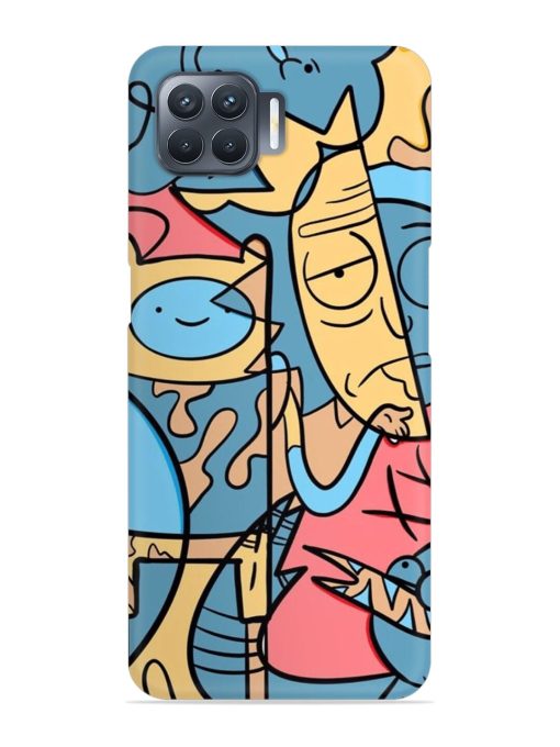 Silly Face Doodle Snap Case for Oppo F17 Pro