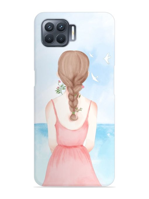 Watercolor Girl Vector Snap Case for Oppo F17 Pro