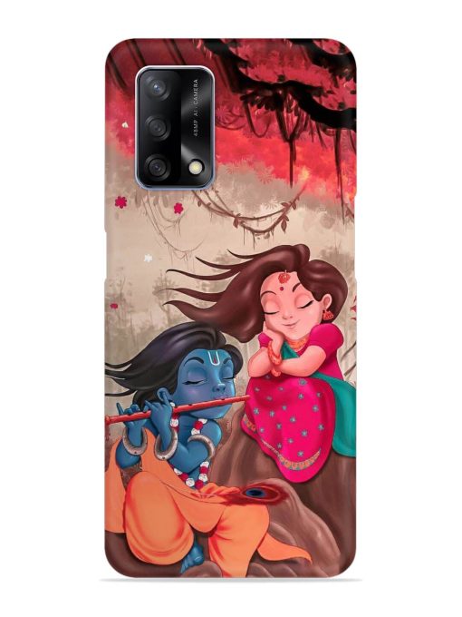 Radhe Krishna Water Art Snap Case for Oppo F19 Zapvi