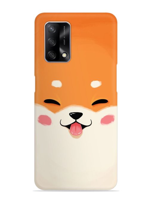 Cute Dog Face Vector Snap Case for Oppo F19 Zapvi