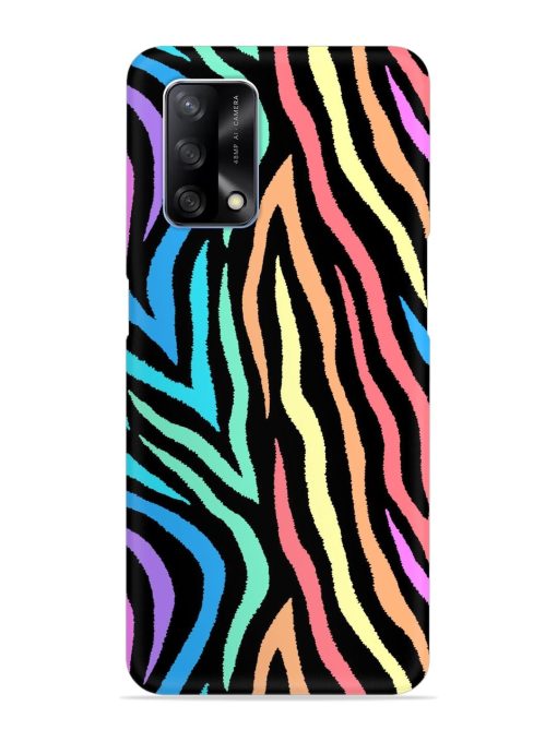 Colorful Abstract Zebra Snap Case for Oppo F19 Zapvi