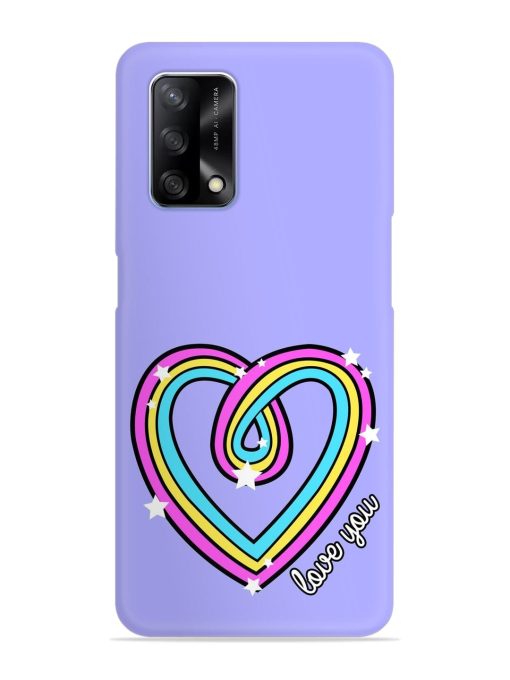 Colorful Rainbow Heart Snap Case for Oppo F19 Zapvi