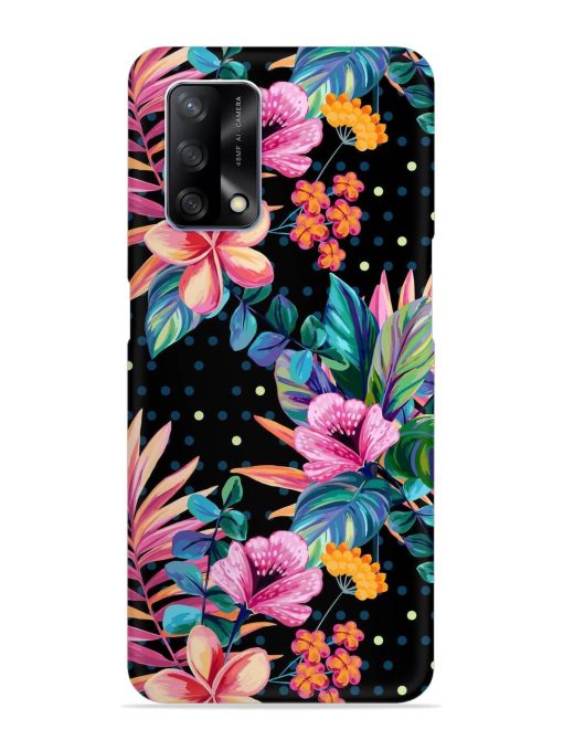 Seamless Floral Pattern Snap Case for Oppo F19 Zapvi