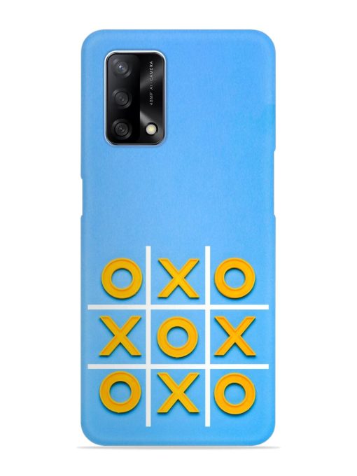 Yellow Plastic Crosses Snap Case for Oppo F19 Zapvi