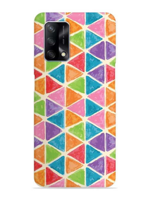 Seamless Colorful Isometric Snap Case for Oppo F19 Zapvi