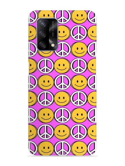 Smiley Face Peace Snap Case for Oppo F19 Zapvi