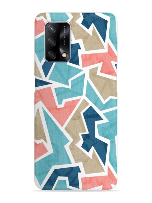 Vintage Geometric Triangle Snap Case for Oppo F19 Zapvi