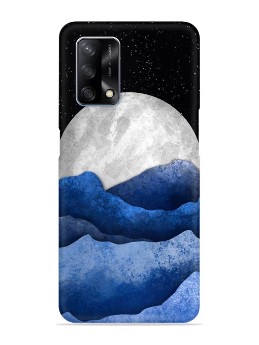 Full Moon Mountain Vector Snap Case for Oppo F19 Zapvi