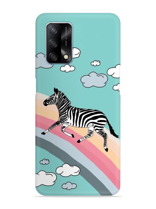 Running Zebra Snap Case for Oppo F19 Zapvi