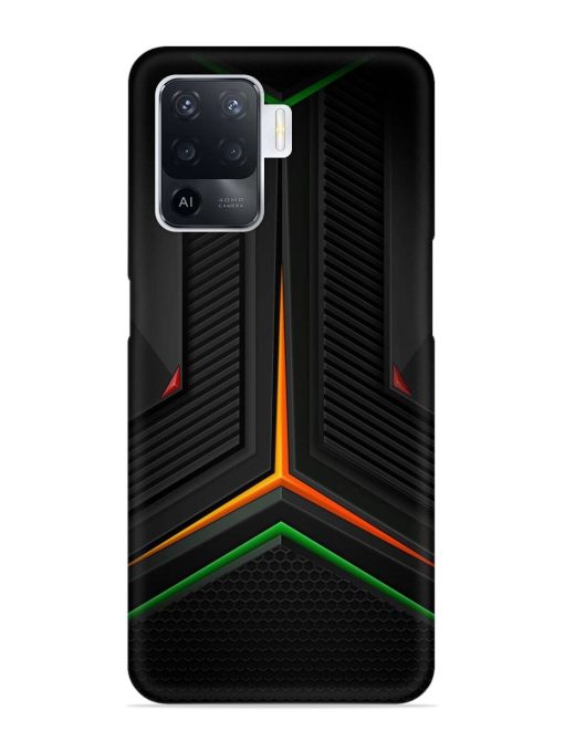 Orange Triangle Light Snap Case for Oppo F19 Pro