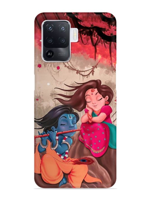 Radhe Krishna Water Art Snap Case for Oppo F19 Pro