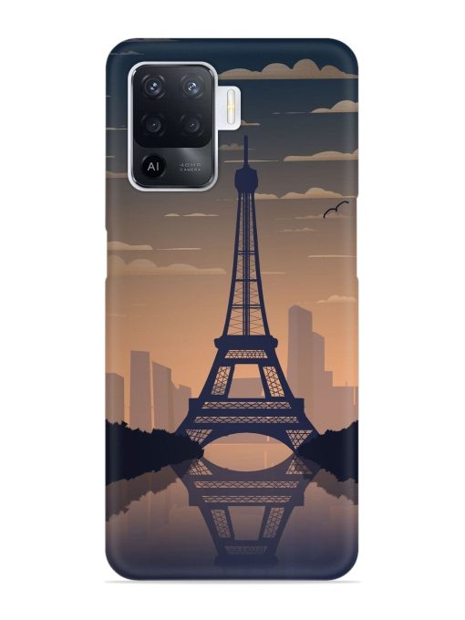 France Paris Eiffel Tower Gradient Snap Case for Oppo F19 Pro Zapvi