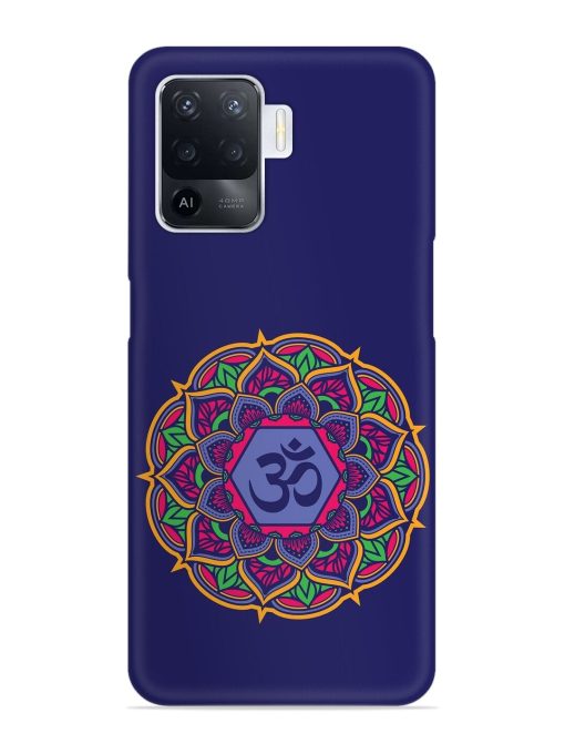 Om Mandala Art Blue Snap Case for Oppo F19 Pro Zapvi