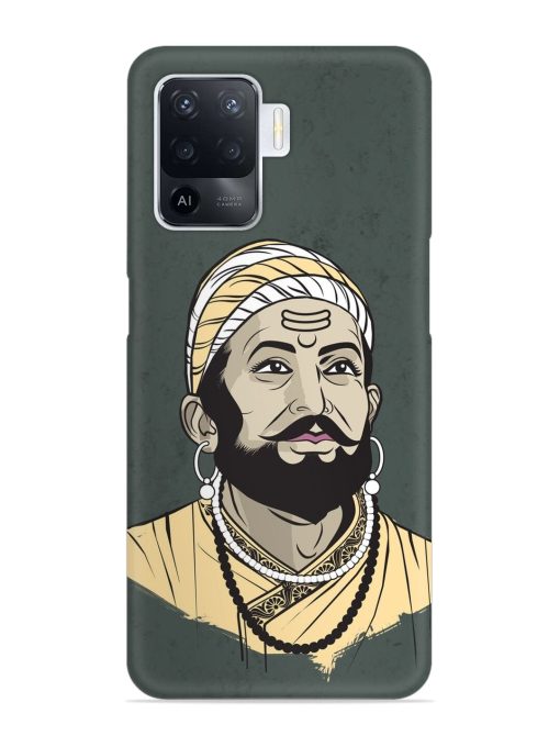 Shivaji Maharaj Vector Art Snap Case for Oppo F19 Pro Zapvi