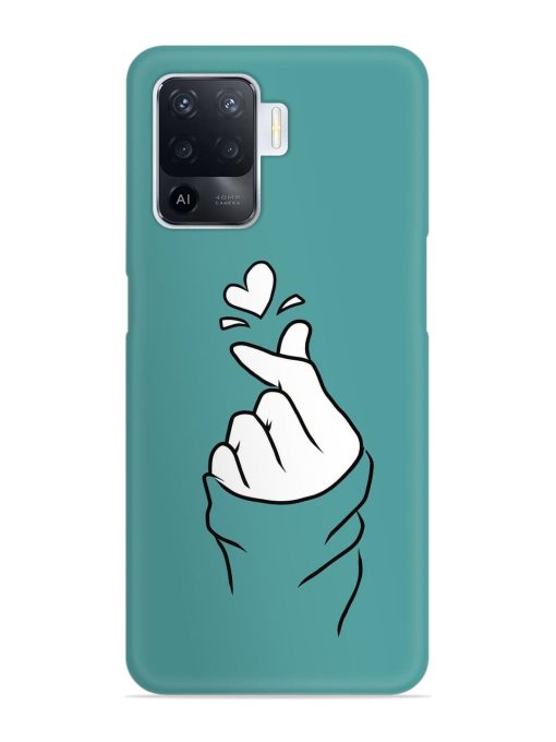 Korean Heart Sign Art Snap Case for Oppo F19 Pro Zapvi