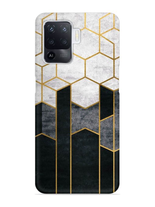 Cube Marble Art Snap Case for Oppo F19 Pro