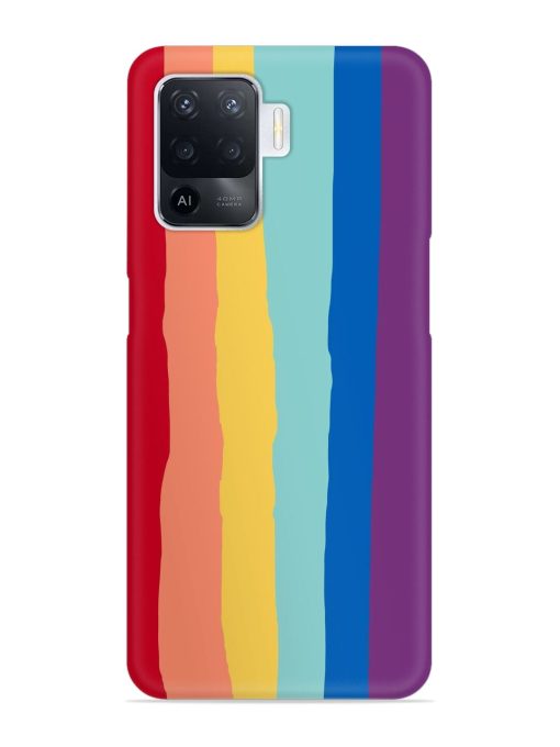 Rainbow Genuine Liquid Snap Case for Oppo F19 Pro