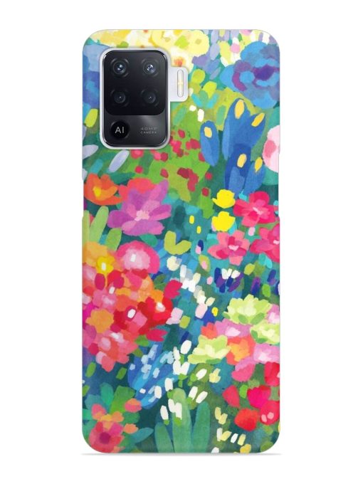 Watercolor Flower Art Snap Case for Oppo F19 Pro