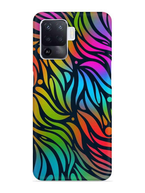 Abstract Leaf Design Snap Case for Oppo F19 Pro Zapvi