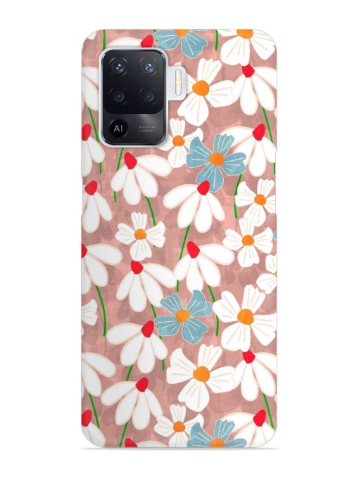 Abstract Petal Flowers Snap Case for Oppo F19 Pro Zapvi