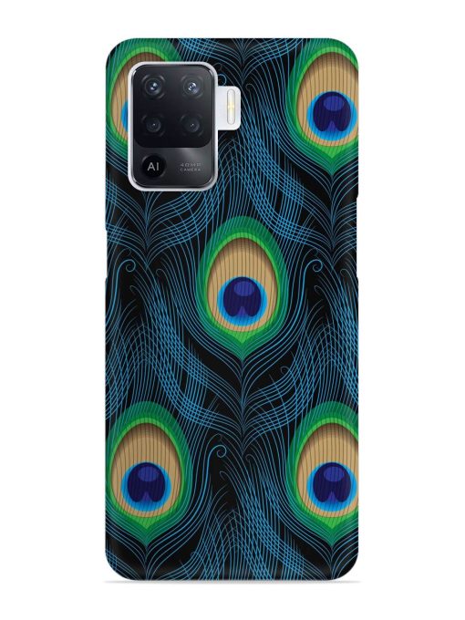 Seamless Pattern Peacock Snap Case for Oppo F19 Pro Zapvi