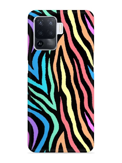 Colorful Abstract Zebra Snap Case for Oppo F19 Pro Zapvi