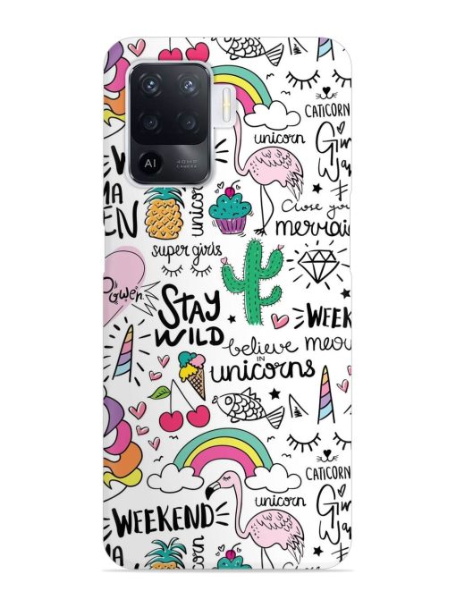 Unicorn Ice Cream Snap Case for Oppo F19 Pro